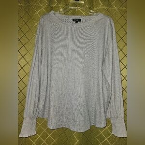 Jessica Simpson lilac gray long sleeve blouse